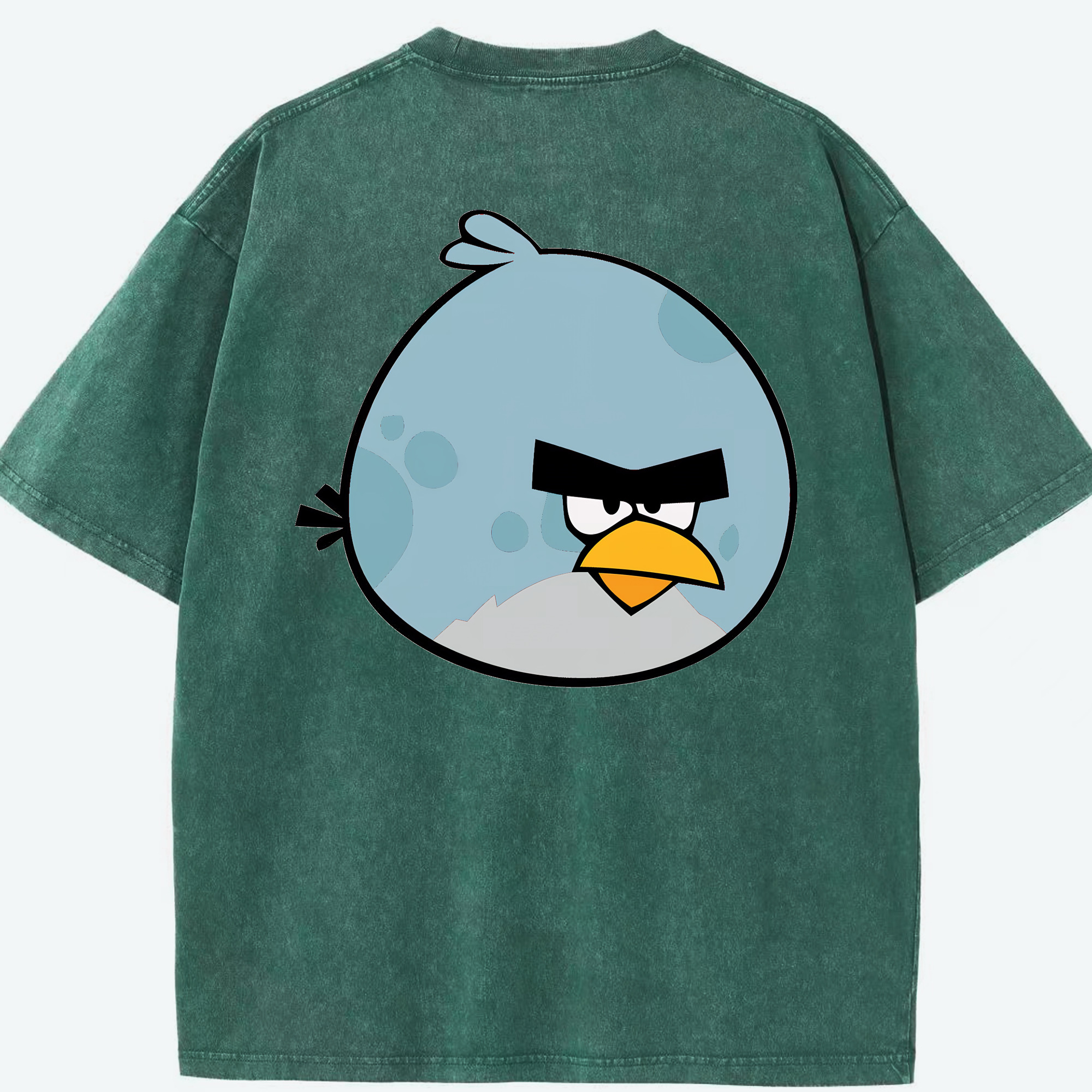 （画像用） Angry Birds アングリーバード 綿100% ヴィンテージ風 半袖Tシャツ（背面プリント）